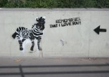 graffiti, Vienna, Austria, zebra