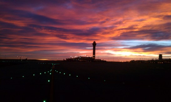 DIA, control tower, morning