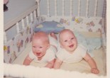 twin babies, old photos