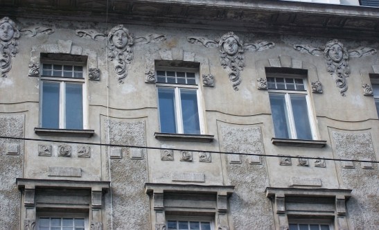 Crumbling Faces in Vienna, Austria.