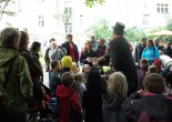 Prague, children, flea circus