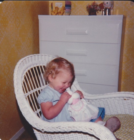 Evidence of an early affection for bunnies.